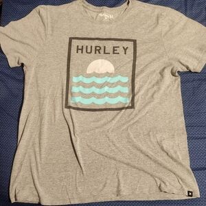 Hurley Mens Large Short Sleeve t shirt Gray Front print